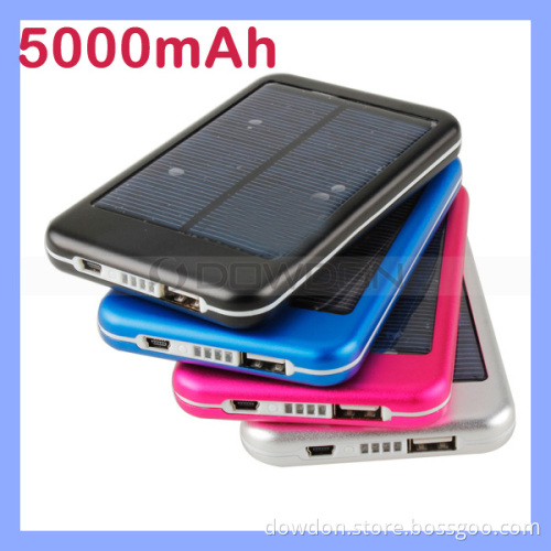 5000mAh Power Bank for iPhone iPod iPad Mobile Phones Solar Portable Battery Charger